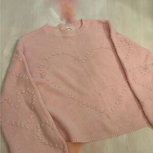 Jessica Simpson Light Pink Heart Sweater